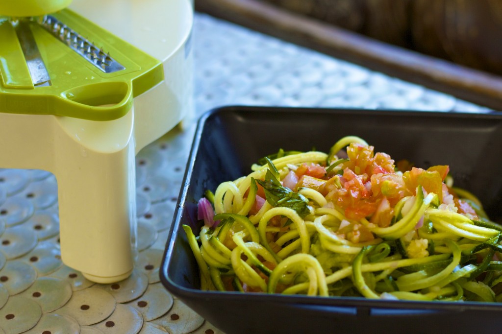 raw zucchini spaghetti