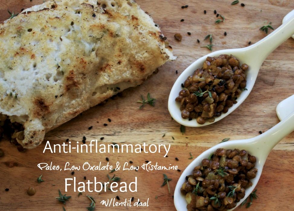 Gluten free anti-inflammatory flatbread (low oxalate, low histamine, paleo)