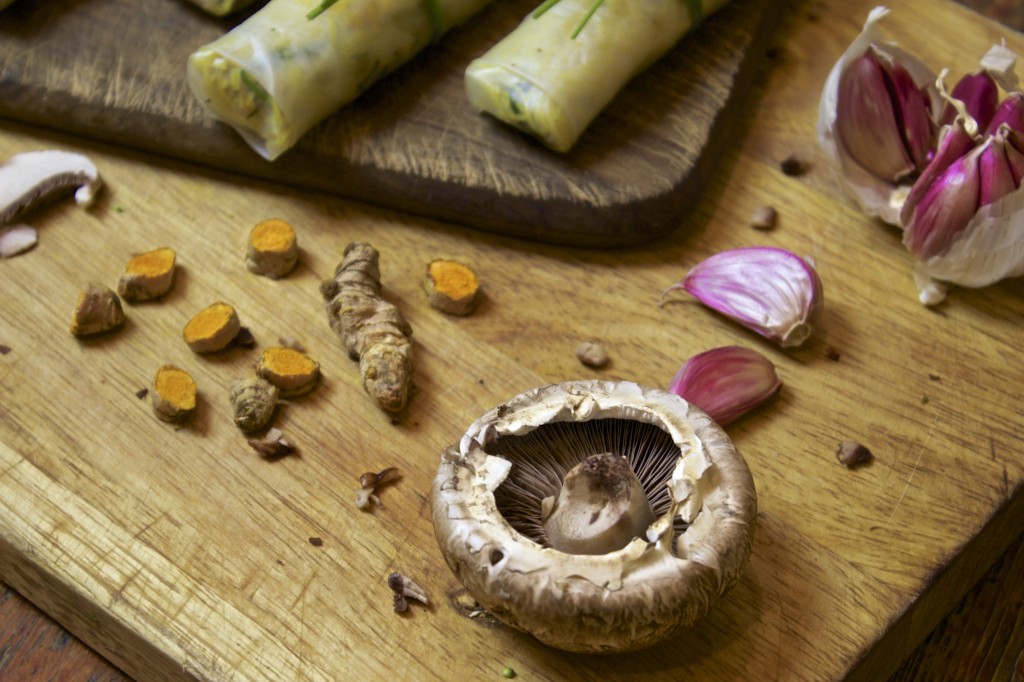 Anti-inflammatory mushroom summer rolls