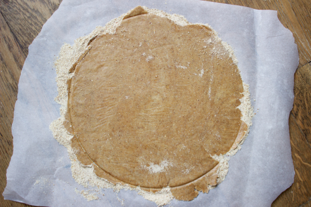 tarte tatin crust dough rolled out