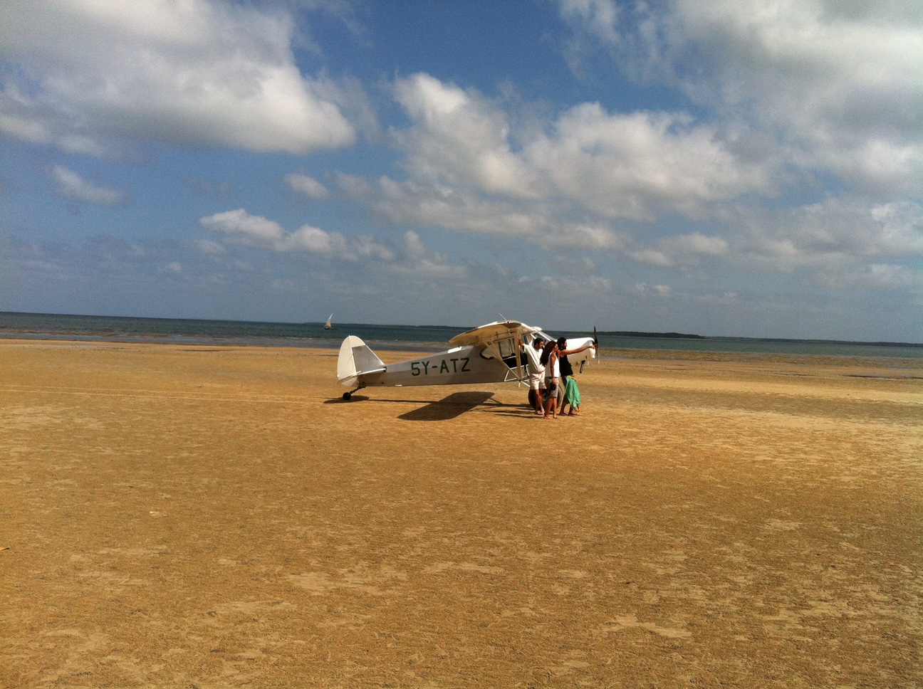 plane on a beach