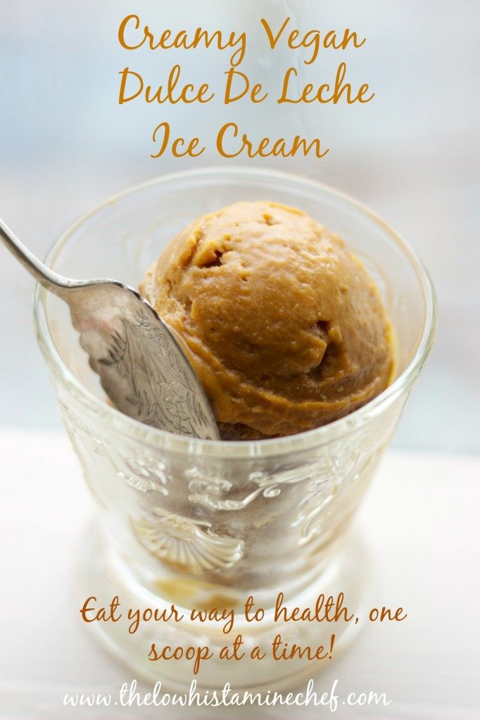 butternut squash ice cream in glass bowl with spoon